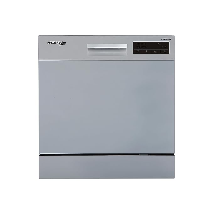 Voltas Beko 8 Place Settings Table Top Dishwasher (DT8S, Silver, Inbuilt Heater) (OPEN BOX) Voltas Beko 8 Place Settings Table Top Dishwasher (DT8S, Silver, Inbuilt Heater) (OPEN BOX)
